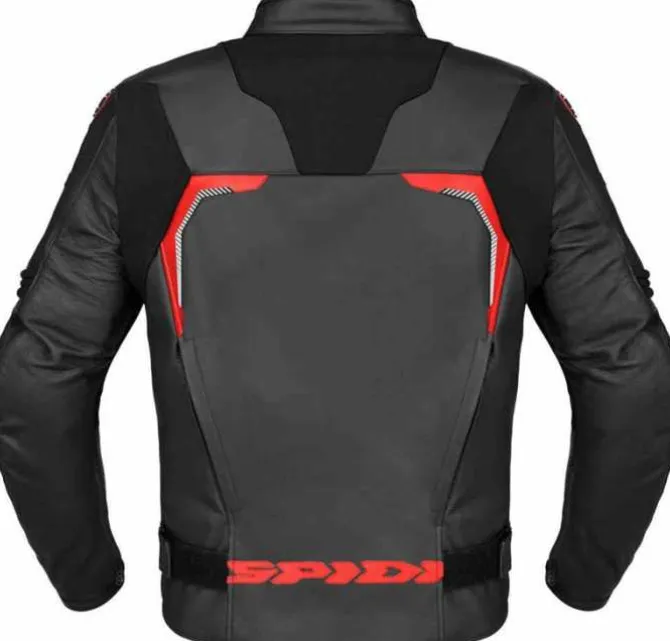 Giubbotto Evorider 3 pelle Nero Rosso